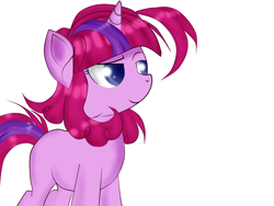 Size: 4000x3000 | Tagged: safe, artist:applerougi, oc, oc:cupcakes sprinkle, parent:pinkie pie, parent:twilight sparkle, parents:twinkie, species:pony, species:unicorn, female, high res, magical lesbian spawn, mare, offspring, simple background, solo, white background