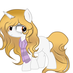 Size: 3000x3000 | Tagged: safe, artist:applerougi, oc, species:pony, species:unicorn, clothing, female, high res, mare, scarf, simple background, solo, white background