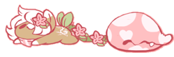 Size: 512x170 | Tagged: safe, artist:skulifuck, oc, oc only, oc:bloom, oc:blossom, augmented tail, fangs, flower, flower in hair, hair over one eye, monster pony, original species, piranha plant pony, plant, plant pony, simple background, transparent background