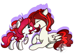 Size: 4000x2953 | Tagged: safe, artist:applerougi, oc, oc only, species:pegasus, species:pony, female, filly, high res, male, simple background, stallion, transparent background