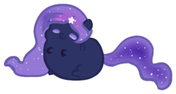 Size: 488x260 | Tagged: safe, artist:skulifuck, base used, oc, oc only, species:earth pony, species:pony, species:unicorn, chubbie, earth pony oc, ethereal mane, galaxy mane, horn, simple background, solo, transparent background, unicorn oc