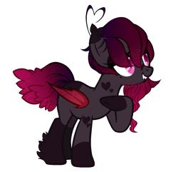 Size: 1135x1095 | Tagged: safe, artist:ad-opt, artist:skulifuck, base used, oc, oc only, species:bat pony, species:pony, bat pony oc, bat wings, collaboration, hoof fluff, hooves to the chest, simple background, smiling, socks (coat marking), solo, transparent background, wings