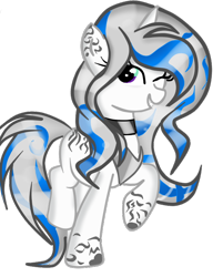 Size: 600x746 | Tagged: safe, artist:applerougi, oc, oc:blue tiger, species:pony, species:unicorn, female, mare, one eye closed, simple background, solo, transparent background, wink