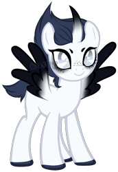 Size: 1003x1461 | Tagged: safe, artist:skulifuck, base used, oc, oc only, oc:frost bite, species:alicorn, species:pony, species:unicorn, alicorn oc, colored hooves, curved horn, female, horn, makeup, mare, simple background, smiling, solo, transparent background, wings