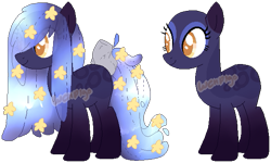 Size: 601x361 | Tagged: safe, artist:skulifuck, base used, oc, oc only, species:earth pony, species:pony, bald, duo, earth pony oc, ethereal mane, eyelashes, galaxy mane, hair over one eye, simple background, transparent background