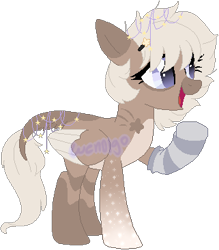 Size: 321x366 | Tagged: safe, artist:skulifuck, base used, oc, oc only, species:pegasus, species:pony, clothing, eyelashes, leonine tail, open mouth, pegasus oc, raised hoof, simple background, smiling, socks, solo, striped socks, transparent background, wings