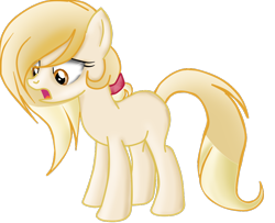 Size: 1024x831 | Tagged: safe, artist:applerougi, oc, oc only, oc:cremita, species:earth pony, species:pony, female, mare, simple background, solo, transparent background