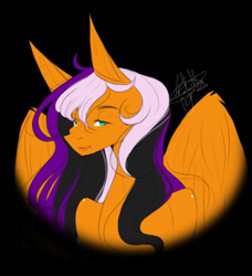 Size: 563x617 | Tagged: safe, artist:ohflaming-rainbow, oc, oc:blits, species:pegasus, species:pony, bust, female, mare, portrait, solo