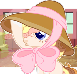Size: 2575x2467 | Tagged: safe, artist:rerorir, base used, oc, species:pony, clothing, female, filly, hat, high res, solo