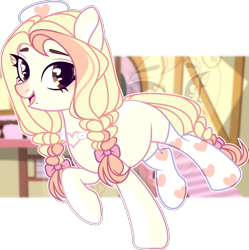 Size: 1642x1646 | Tagged: safe, artist:rerorir, oc, oc only, species:earth pony, species:pony, clothing, female, hat, mare, nurse hat, simple background, socks, solo, transparent background