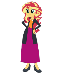 Size: 521x600 | Tagged: safe, artist:cartoonmasterv3, character:sunset shimmer, my little pony:equestria girls, alternate universe, clothing, female, long skirt, simple background, skirt, solo, transparent background, vector, wizarding world