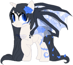 Size: 407x365 | Tagged: safe, artist:skulifuck, base used, oc, oc only, oc:aria, species:alicorn, species:pony, alicorn oc, female, flower, flower in hair, horn, mare, original species, raised hoof, simple background, smiling, solo, thorns, transparent background, vine, wings