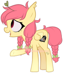Size: 1295x1496 | Tagged: safe, artist:skulifuck, base used, oc, oc only, oc:shy sprout, species:pegasus, species:pony, braid, braided tail, female, mare, pegasus oc, raised hoof, simple background, solo, transparent background, wings