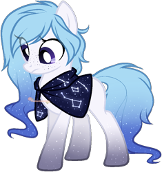 Size: 763x811 | Tagged: safe, artist:skulifuck, base used, oc, oc only, oc:astral dusk, species:earth pony, species:pony, cloak, clothing, constellation, earth pony oc, ethereal mane, eye clipping through hair, galaxy mane, looking down, simple background, solo, transparent background