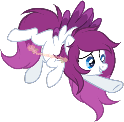 Size: 604x594 | Tagged: safe, artist:skulifuck, base used, oc, oc only, oc:breezy sky, species:pegasus, species:pony, female, flying, mare, pegasus oc, simple background, smiling, solo, transparent background, two toned wings, underhoof, watermark, wings