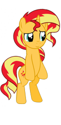 Size: 1080x2220 | Tagged: safe, artist:suramii, edit, character:sunset shimmer, species:pony, species:unicorn, accessory-less edit, bipedal, missing accessory, simple background, transparent background, vector, vector edit