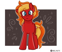 Size: 1280x1086 | Tagged: safe, artist:redpalette, oc, oc:dusty sprinkles, species:pony, confused, cute, male, red, stallion, vampire, vampony