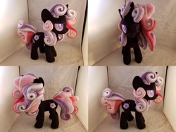 Size: 2044x1532 | Tagged: safe, artist:little-broy-peep, character:sweetie belle, species:pony, species:unicorn, alternate color palette, female, filly, irl, nightmare sweetie belle, photo, plushie, solo