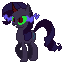 Size: 64x64 | Tagged: safe, artist:banditmax201, artist:tzolkine, character:rarity, species:pony, species:unicorn, colored horn, corrupted, crossover, curved horn, dark magic, female, horn, magic, pixel art, pixelated, pokémon, ponymon, possessed, simple background, slit eyes, solo, sombra eyes, sombra horn, transparent background, vector