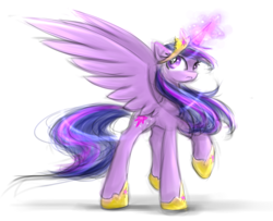Size: 1000x810 | Tagged: safe, artist:kairaanix, character:twilight sparkle, character:twilight sparkle (alicorn), species:alicorn, species:pony, female, magic, mare, solo