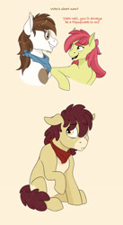 Size: 1965x3581 | Tagged: safe, artist:pastel-charms, character:apple bloom, character:pipsqueak, oc, oc:hopper, parent:apple bloom, parent:pipsqueak, parents:pipbloom, offspring, older, pipbloom, shipping