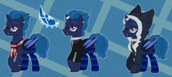 Size: 4900x2224 | Tagged: safe, artist:midnightamber, oc, oc only, oc:icey wicey, ponysona, species:alicorn, species:bat pony, species:pony, alicorn oc, badge, bat pony alicorn, bat pony oc, bat signal, bat wings, batman, bone, bullet, clothing, collar, crossover, dc comics, ear piercing, earring, glasses, hoodie, horn, horn ring, jewelry, lip piercing, male, piercing, pin, raised hoof, ring, scarf, shirt, skull, skull and crossbones, socks, solo, stallion, star wars, starfighter, stormtrooper, striped socks, tie fighter, union jack, wings, wristband