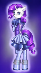 Size: 1842x3255 | Tagged: safe, artist:misukitty, character:rarity, clothing, corset, shackles