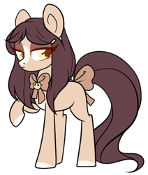 Size: 436x515 | Tagged: safe, artist:rerorir, oc, species:earth pony, species:pony, bow, female, mare, neck bow, simple background, solo, tail bow, transparent background