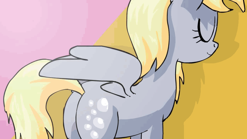 Size: 960x540 | Tagged: safe, artist:alfa995, character:derpy hooves, species:pegasus, species:pony, animated, bag, cardcaptor sakura, catch you catch me, cute, derpabetes, female, frame by frame, mare, plot, saddle bag, solo, underp, youtube link
