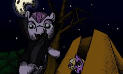 Size: 1292x786 | Tagged: safe, artist:darkone10, character:dinky hooves, character:sweetie belle, nightmare night, vampire
