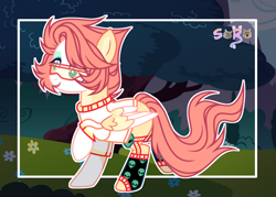 Size: 4900x3500 | Tagged: safe, artist:rerorir, oc, species:pegasus, species:pony, g4, absurd resolution, clothing, female, mare, socks, solo, sunglasses, two toned wings, wings