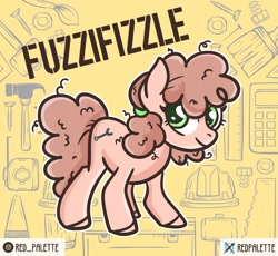 Size: 1280x1177 | Tagged: safe, artist:redpalette, oc, oc:fuzzifizzle, species:earth pony, species:pony, g4, cute, earth pony oc, female, mare, solo