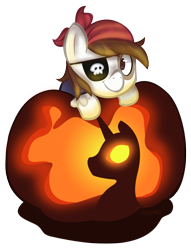 Size: 1104x1446 | Tagged: safe, artist:steeve, character:nightmare moon, character:pipsqueak, character:princess luna, species:earth pony, species:pony, g4, adobe imageready, colt, halloween, holiday, jack-o-lantern, male, nightmare night, pirate, pumpkin, simple background, transparent background