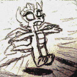 Size: 800x800 | Tagged: safe, artist:tarkan809, character:smolder, species:dragon, g4, deep fried meme, dragoness, female, floating, glowing eyes, meme, monochrome, sketch, solo, t pose, traditional art
