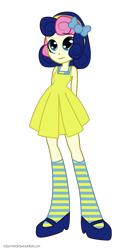 Size: 442x866 | Tagged: safe, artist:robynne, character:bon bon, character:sweetie drops, my little pony:equestria girls, clothing, dress