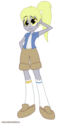 Size: 442x866 | Tagged: safe, artist:robynne, character:derpy hooves, my little pony:equestria girls, humanized