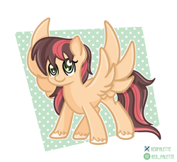Size: 1200x1101 | Tagged: safe, artist:redpalette, oc, species:pegasus, species:pony, g4, cute, female, mare, pegasus oc, wings