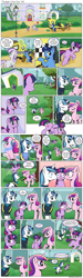 Size: 1200x4000 | Tagged: safe, artist:muffinshire, character:night light, character:princess cadance, character:shining armor, character:twilight sparkle, character:twilight velvet, comic:twilight's first day, episode:slice of life, g4, my little pony: friendship is magic, adorkable, blushing, clothing, cockblock, comic, cute, dork, fence, filly, garden, gate, hair bow, kiss on the cheek, kiss sandwich, kissing, moment killer, muffinshire is trying to murder us, parent, scrunchy face, sproing, sunshine sunshine, taxi, twiabetes, uniform, what just happened