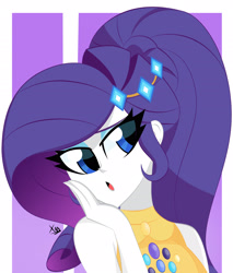 Size: 2300x2700 | Tagged: safe, artist:xan-gelx, character:rarity, species:eqg human, g4, my little pony:equestria girls, abstract background, clothing, digital art, female, solo