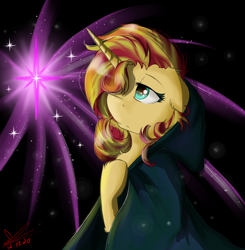 Size: 1020x1039 | Tagged: safe, artist:yuris, character:sunset shimmer, species:pony, species:unicorn, g4, female, redraw, solo