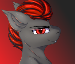 Size: 3499x3000 | Tagged: safe, artist:snowstormbat, oc, oc:blitz moon, species:pony, g4, bust, gradient background, looking at you, male, portrait, smiling, stallion