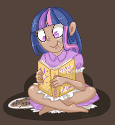 Size: 617x669 | Tagged: safe, artist:steeve, character:twilight sparkle, book, humanized