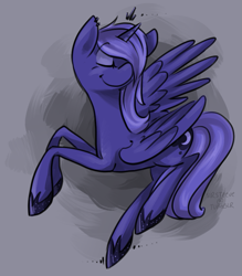 Size: 765x872 | Tagged: safe, artist:steeve, character:princess luna, eyes closed, female, s1 luna, solo