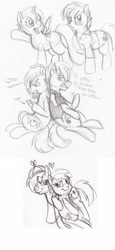 Size: 2296x4992 | Tagged: safe, artist:enigmaticfrustration, character:alula, character:pluto, character:princess erroria, oc, species:alicorn, species:pony, 4chan, filly, foal, pluto, shipping, traditional art