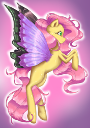 Size: 400x566 | Tagged: dead source, safe, artist:misukitty, character:fluttershy, butterfly wings