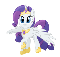 Size: 1402x1316 | Tagged: safe, artist:decprincess, character:rarity, species:alicorn, species:pony, alicornified, race swap, raricorn