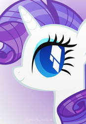 Size: 1280x1839 | Tagged: safe, artist:euphoriapony, character:rarity, species:pony, species:unicorn, bust, female, mare, smiling, solo, vector, wingding eyes