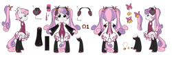 Size: 2856x1051 | Tagged: safe, artist:secret-pony, character:sweetie belle, species:pony, accessories, bipedal, vocaloid
