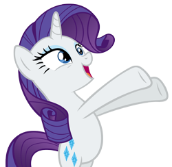 Size: 5130x5000 | Tagged: safe, artist:tzolkine, character:rarity, species:pony, species:unicorn, episode:magical mystery cure, g4, my little pony: friendship is magic, absurd resolution, belly, bipedal, excited, female, happy, hind legs, simple background, solo, transparent background, vector