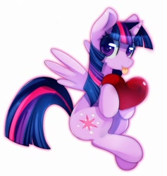 Size: 918x968 | Tagged: safe, artist:si1vr, character:twilight sparkle, character:twilight sparkle (alicorn), species:alicorn, species:pony, blep, cute, female, heart, heart eyes, mare, simple background, solo, tongue out, twiabetes, white background, wingding eyes